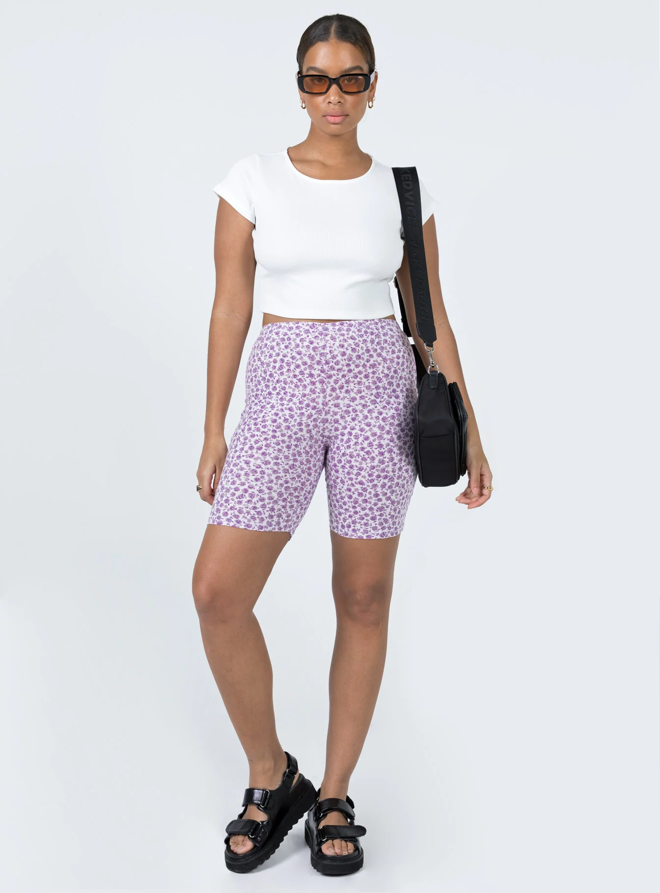 Motel Cycle Short Ditsy Rose Lilac