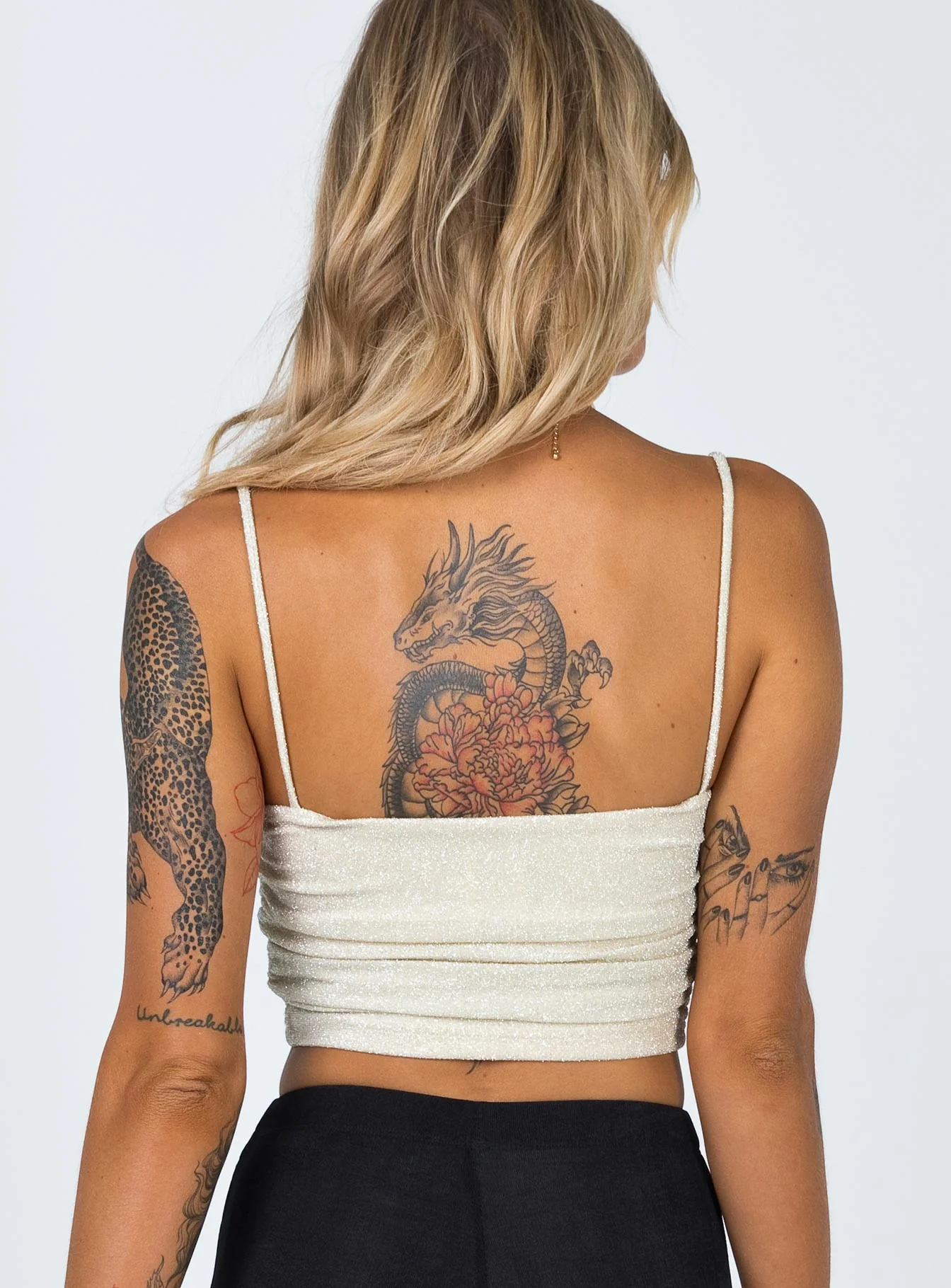 GiGi Glitter Top Champagne