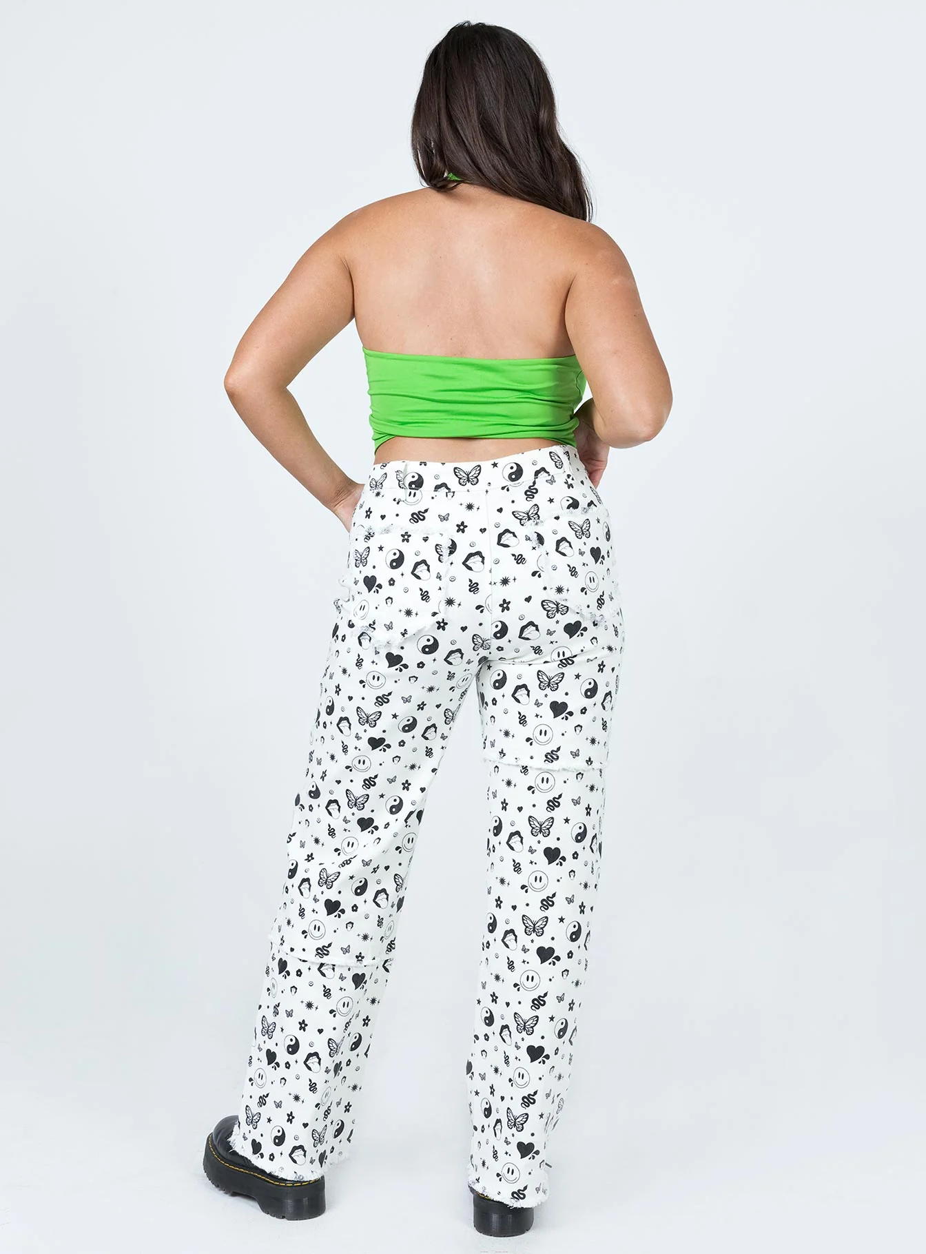 Love Me Not Denim Jeans White