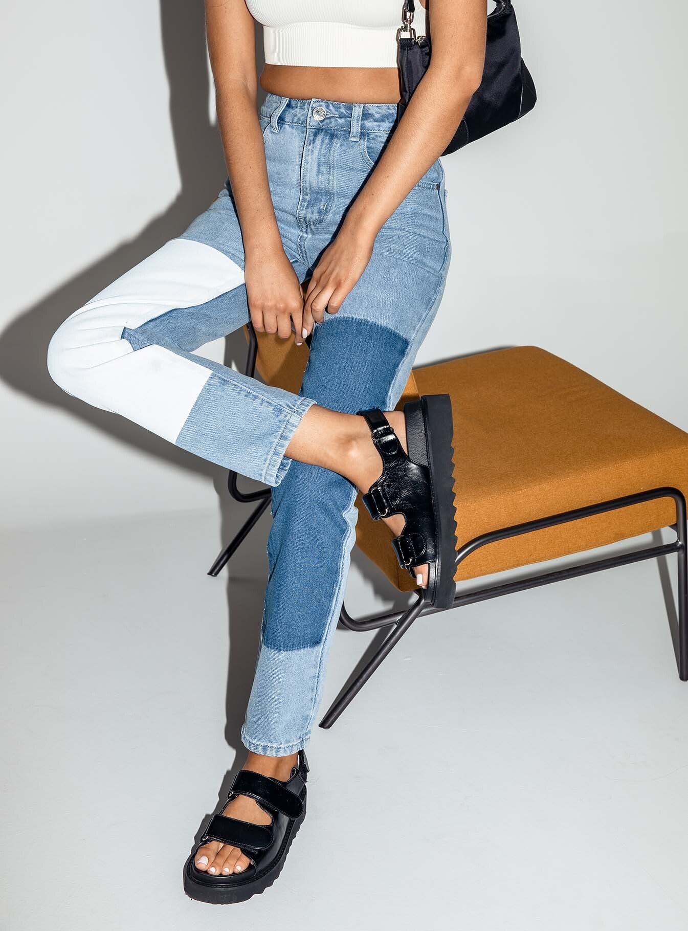 Cofield Mom Jean Patch Denim