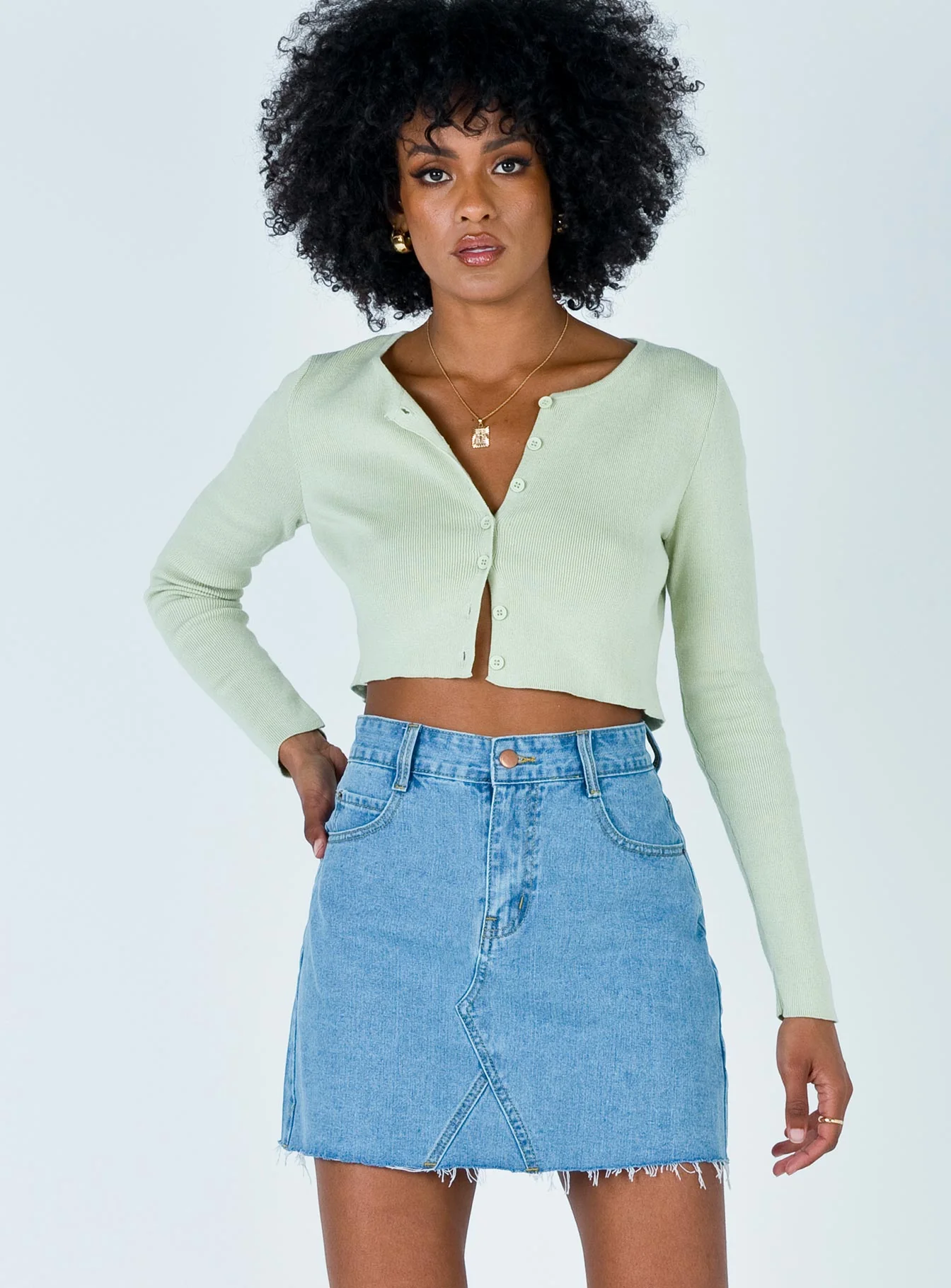 Hallie Denim Mini Skirt