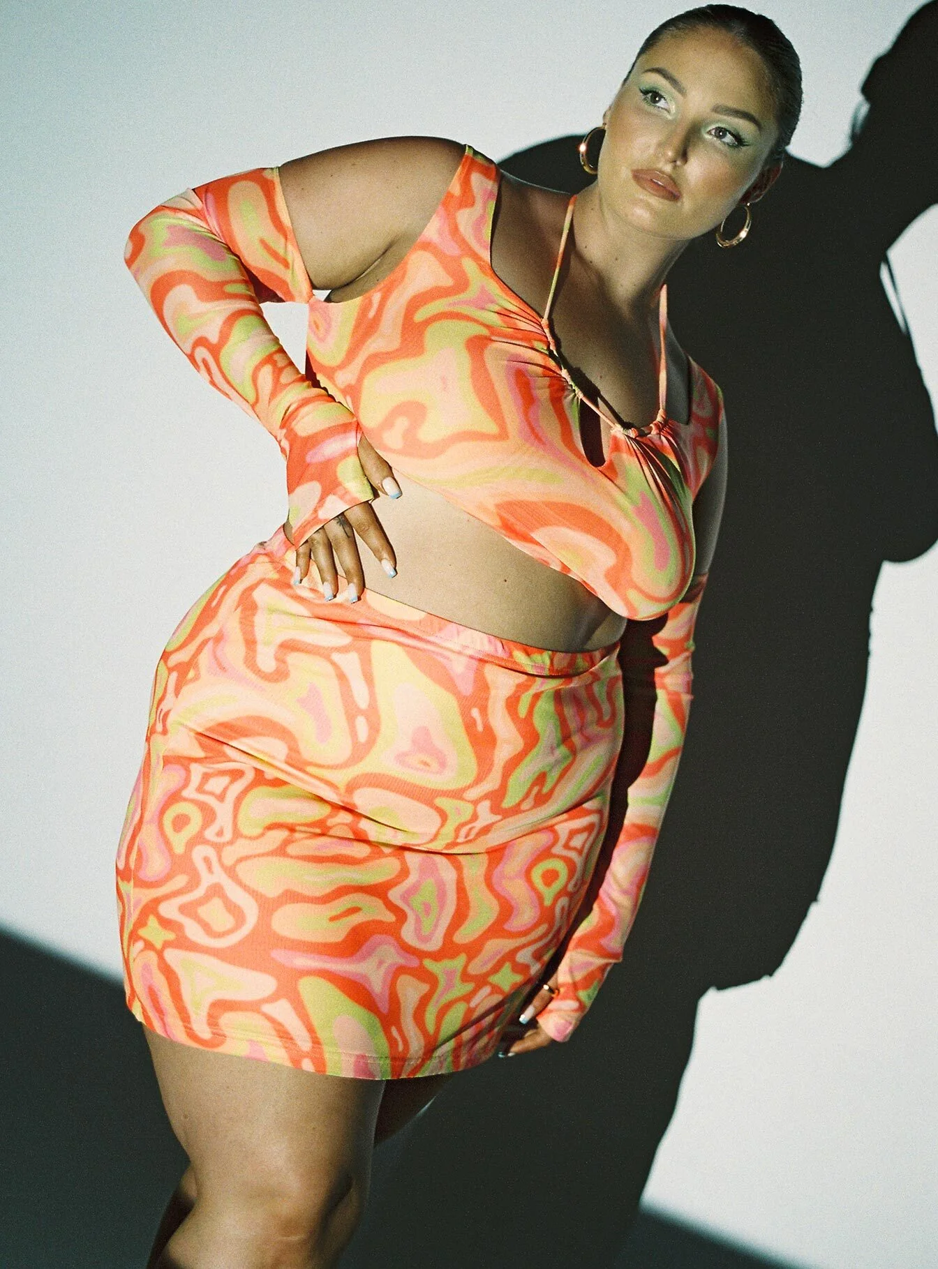 Balanced Mini Skirt Multi Curve