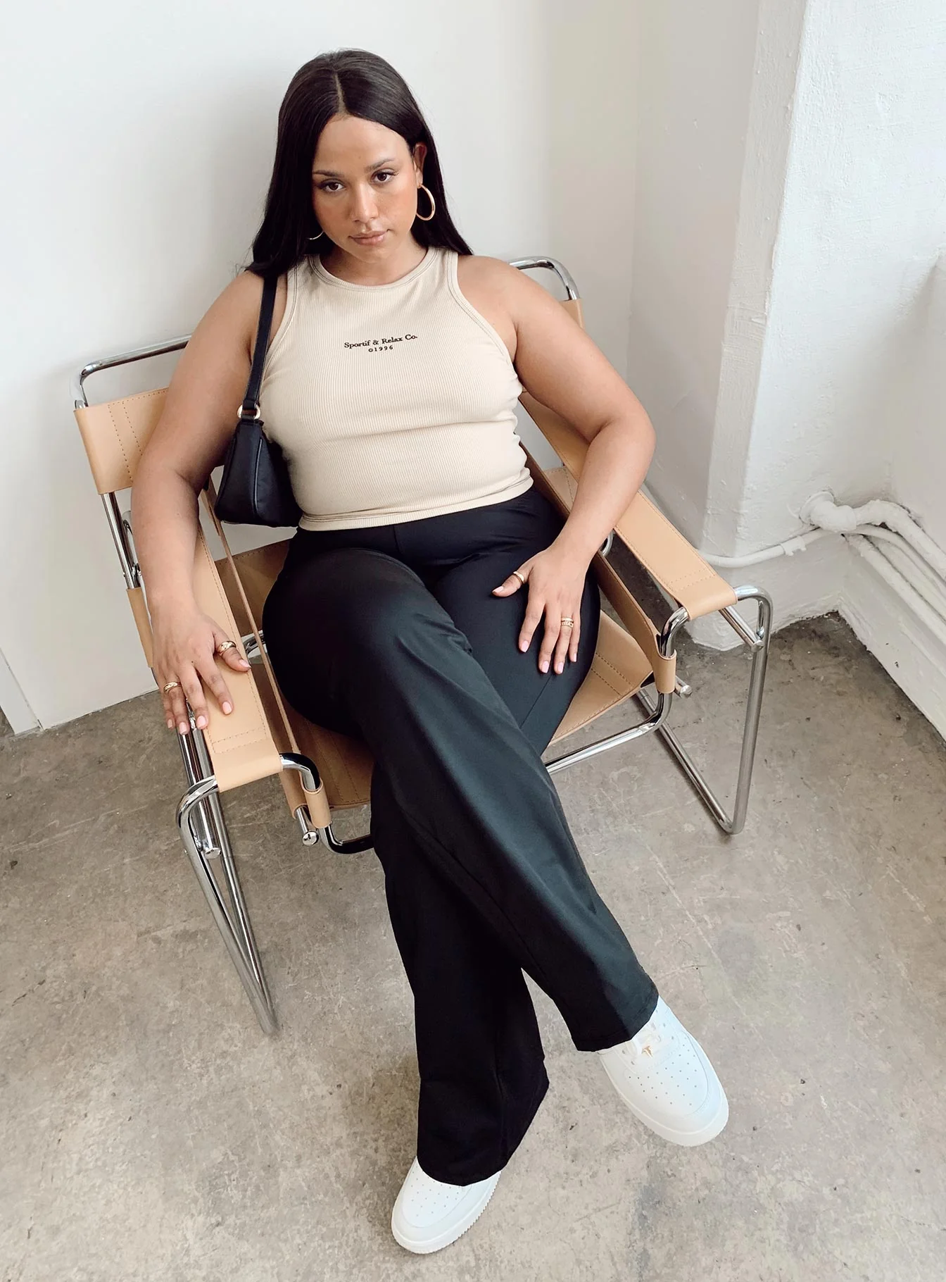 Fleur Yoga Pants Black Curve