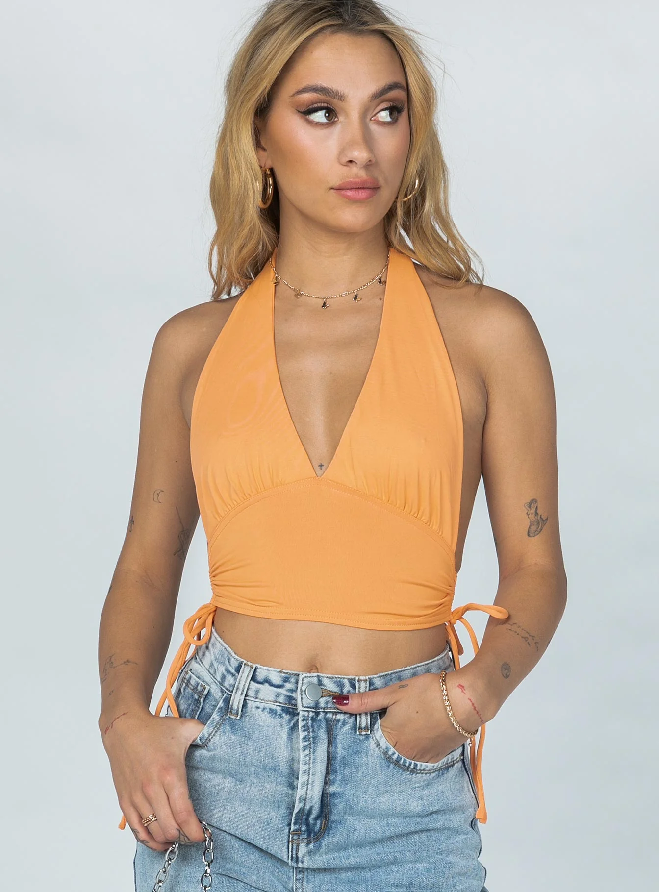 Penelope Halter Top Orange