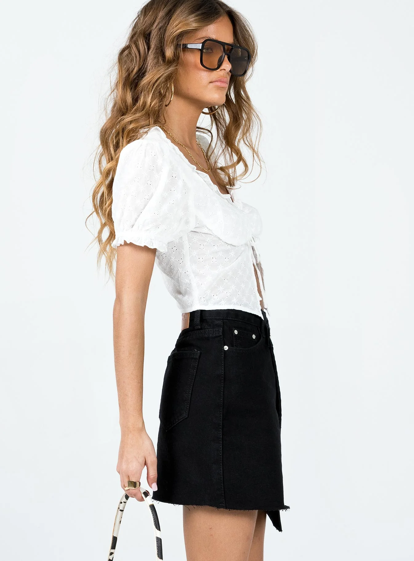 Banksia Denim Mini Skirt Black