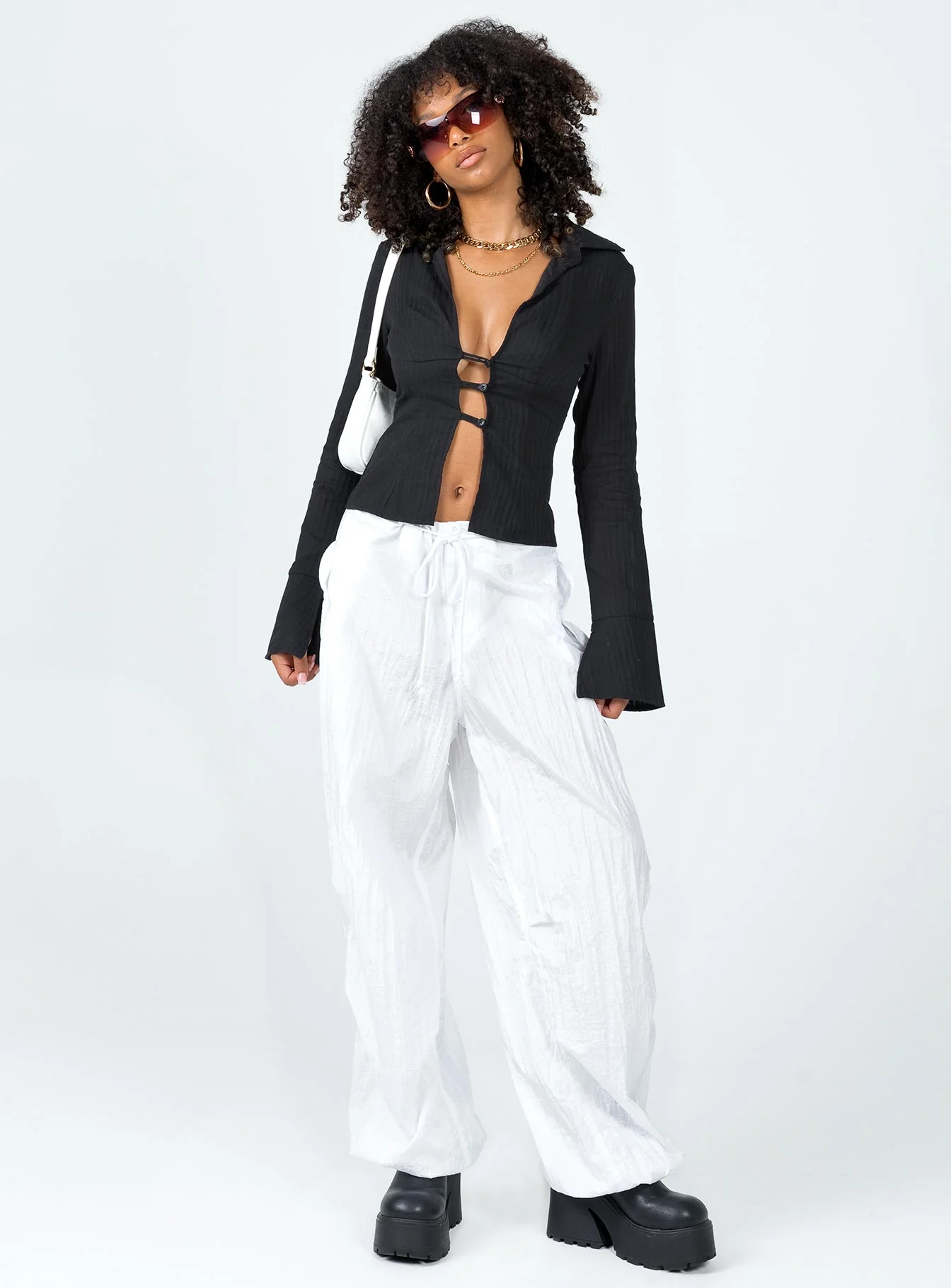 Nial Long Sleeve Top Black