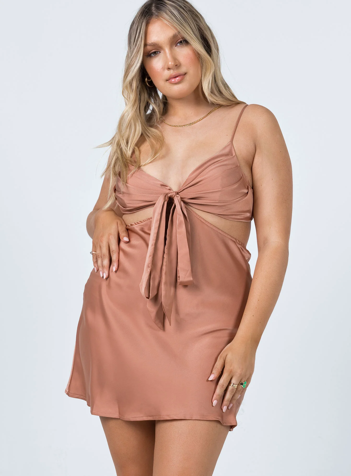 Eden Mini Dress Brown