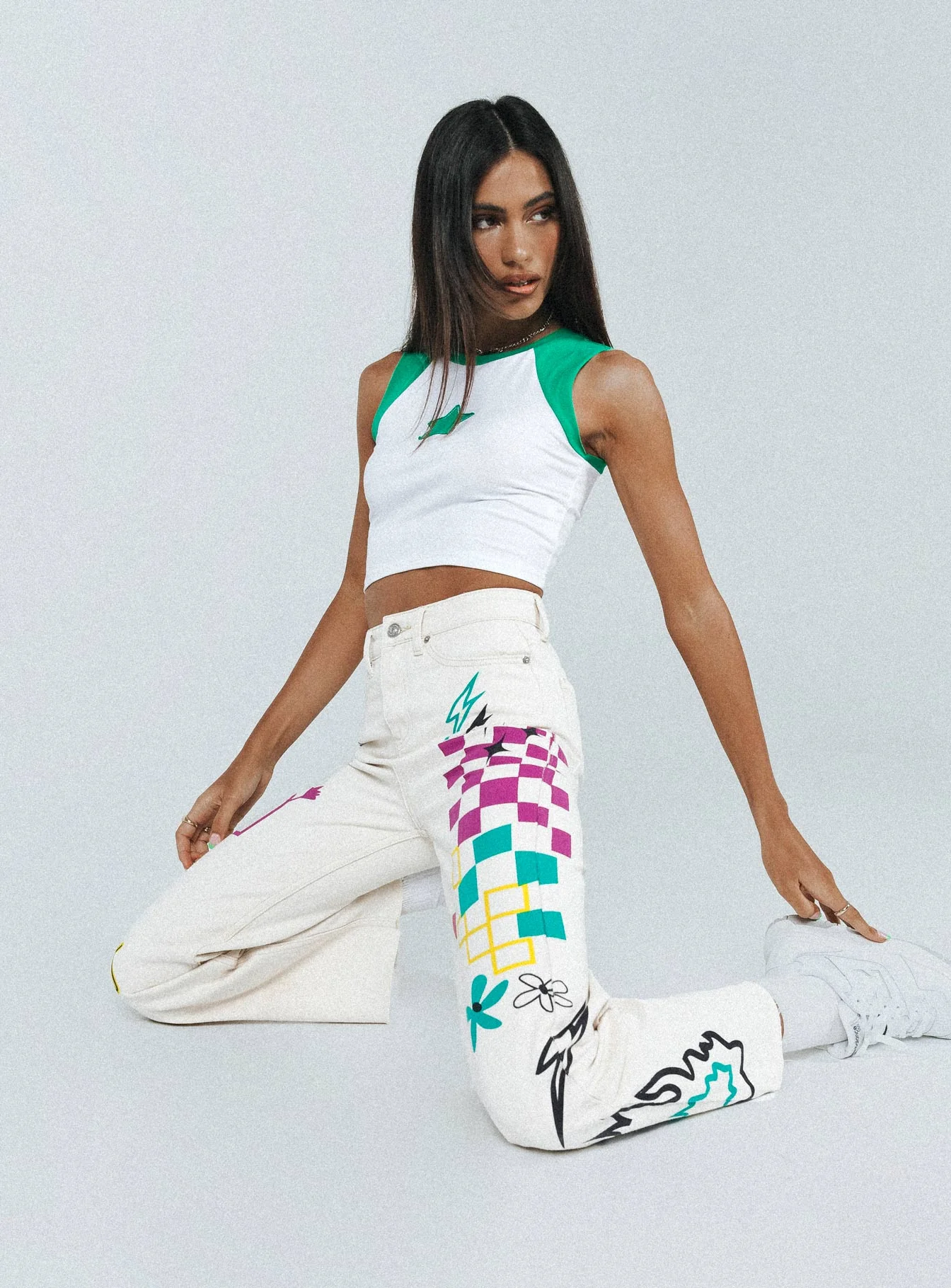 Free My Mind Denim Jeans Cream