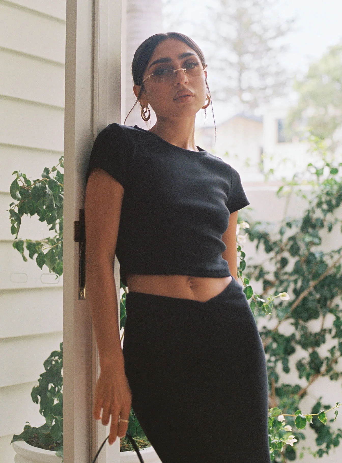 Organic Classic Crop Tee Black