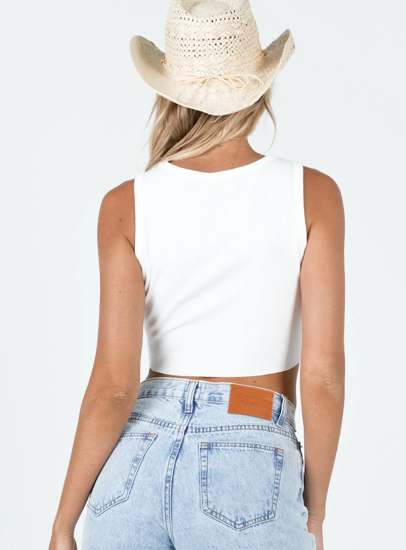 Giddy Up Tank Top White