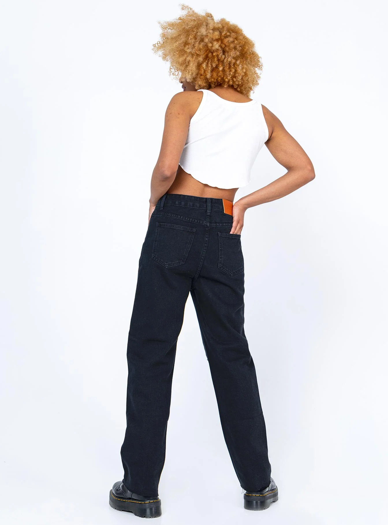 Costa Brava Mom Denim Jeans Black