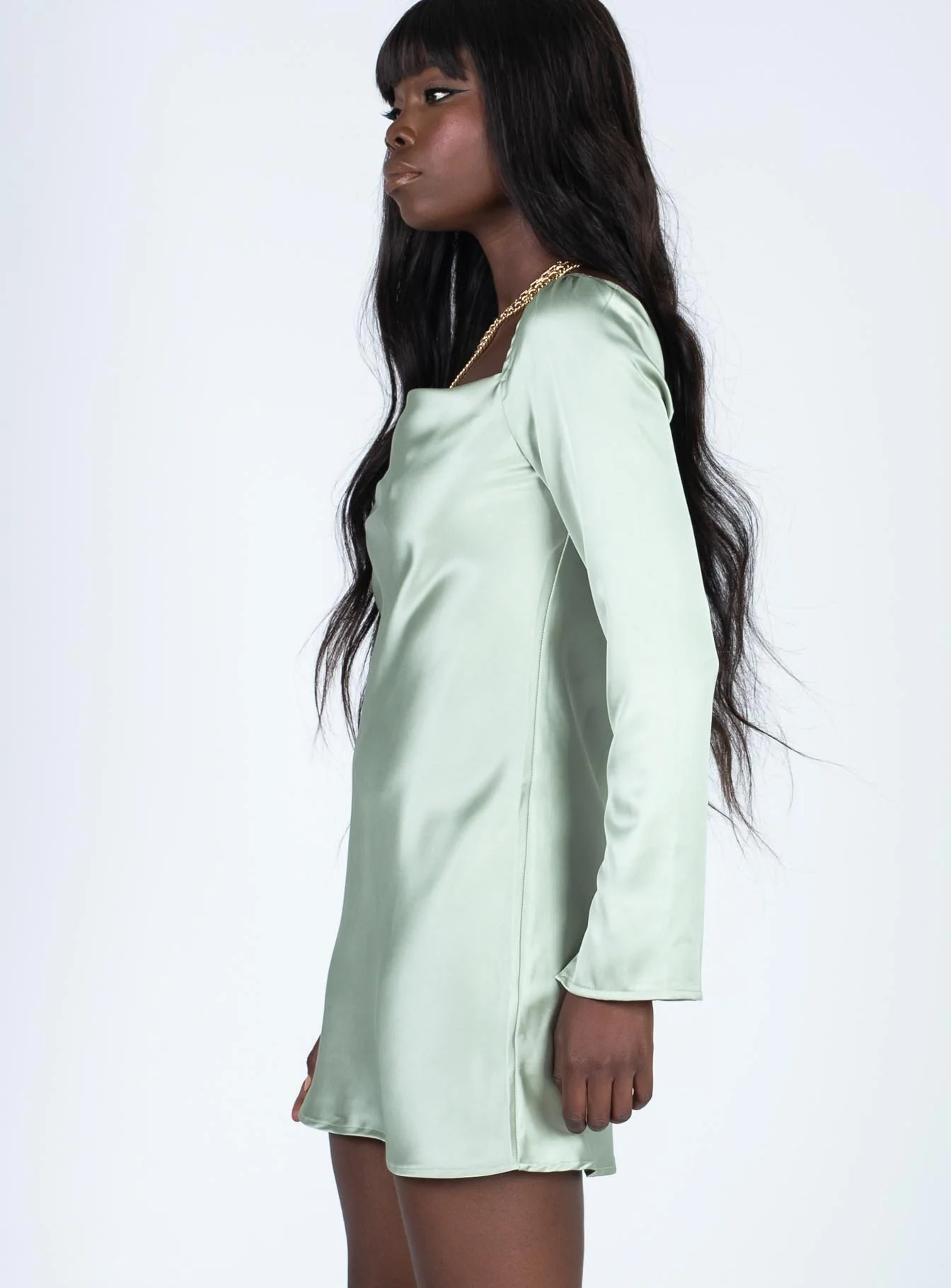 Star Power Mini Dress Sage