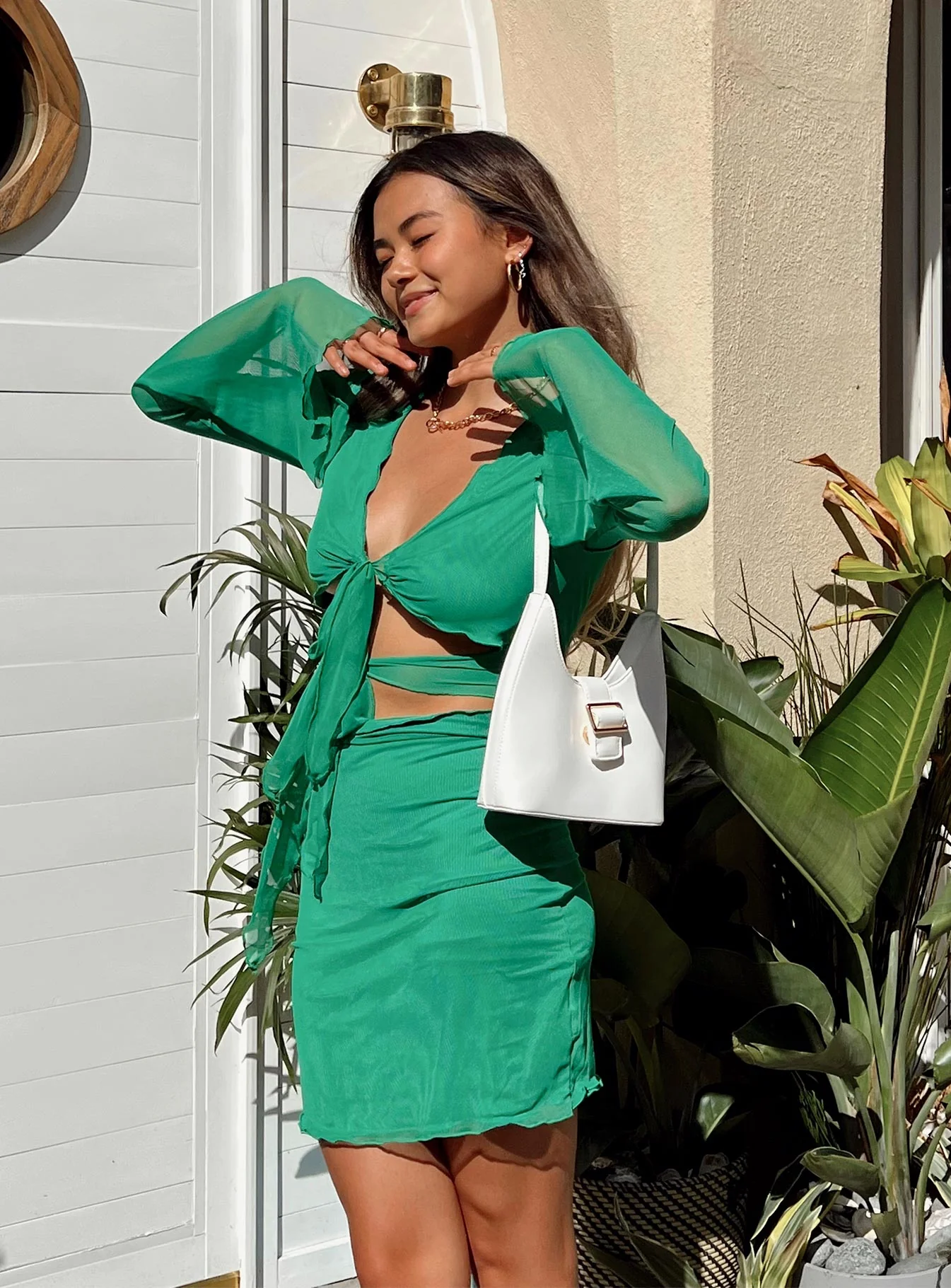 Baewatch Mini Dress Green Eco