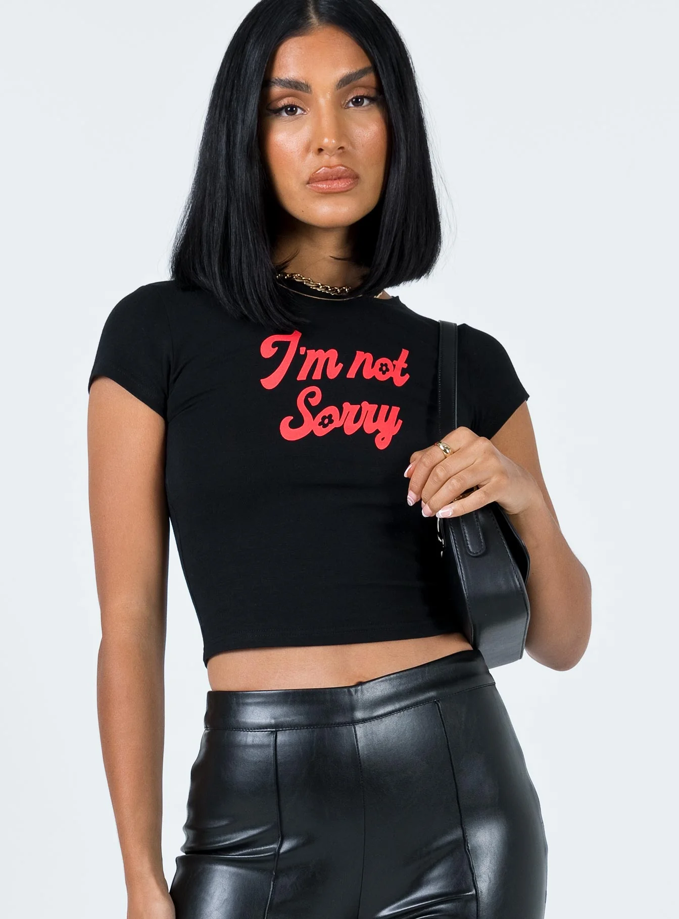 Not Sorry Tee Black