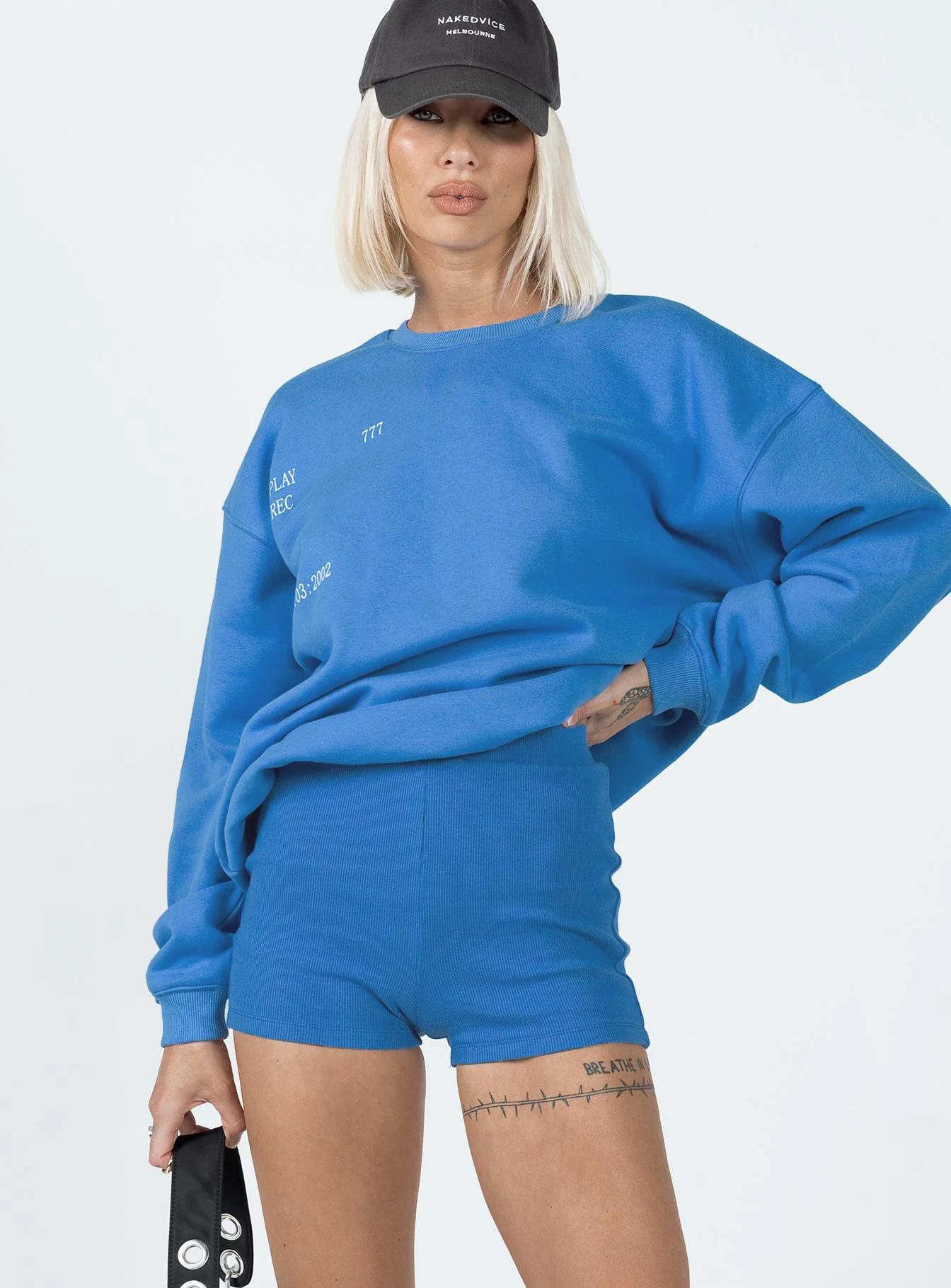 Organic Bailey Bike Short Blue