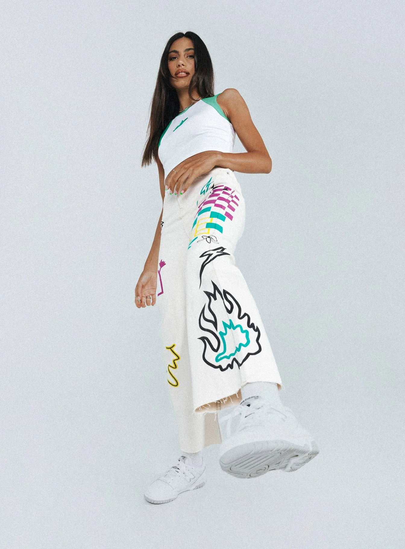 Free My Mind Denim Jeans Cream