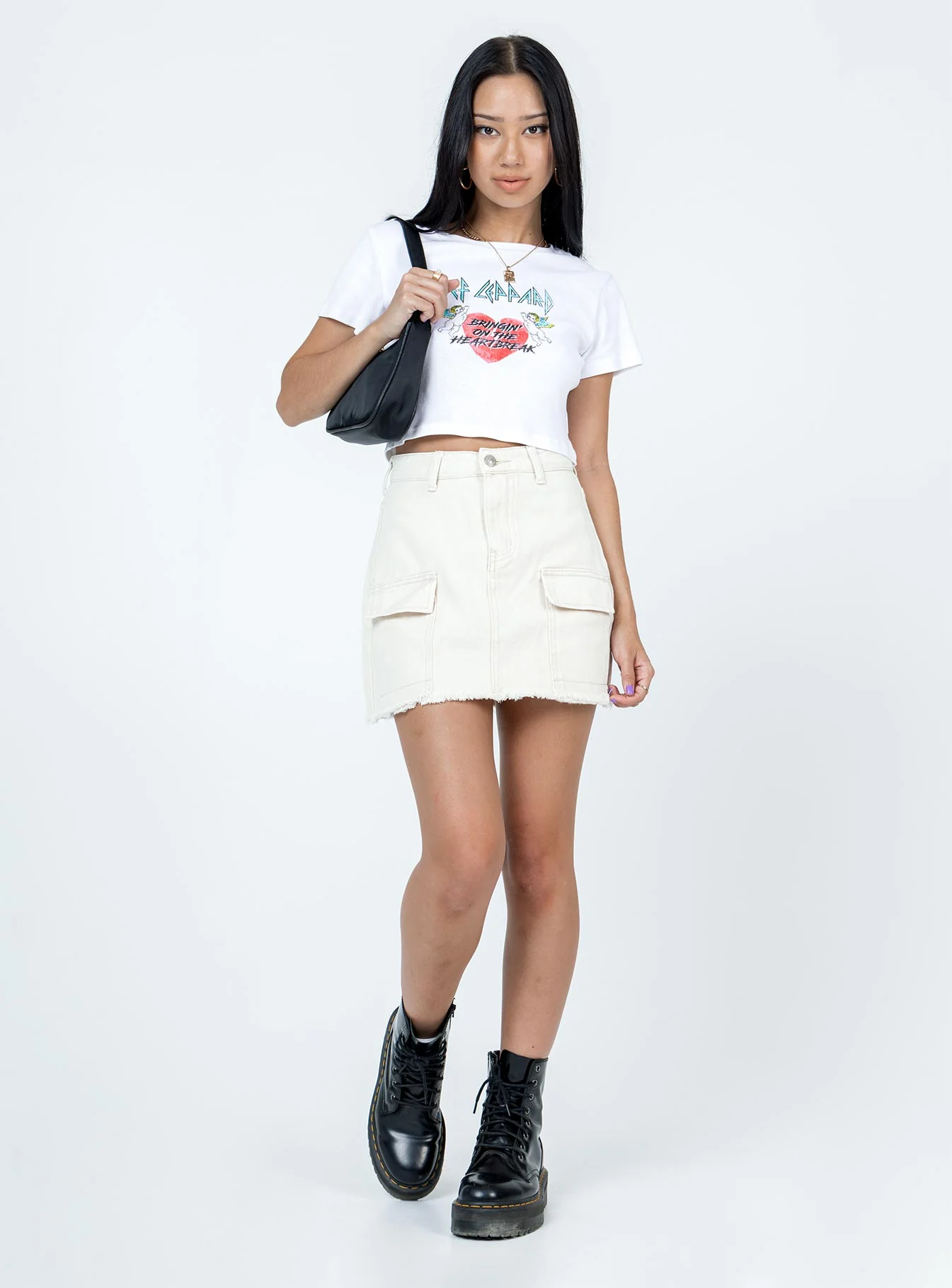 Bellah Mini Skirt Cream