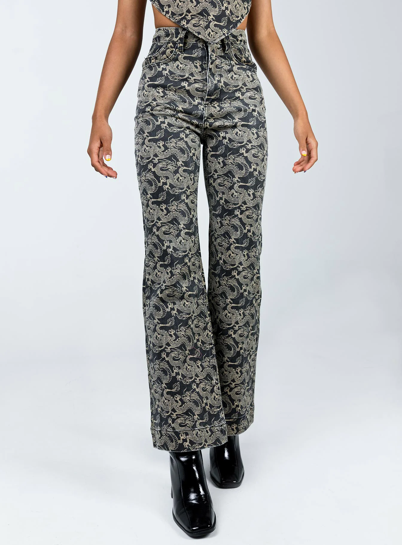 Dragon Denim Straight Leg Jeans Black