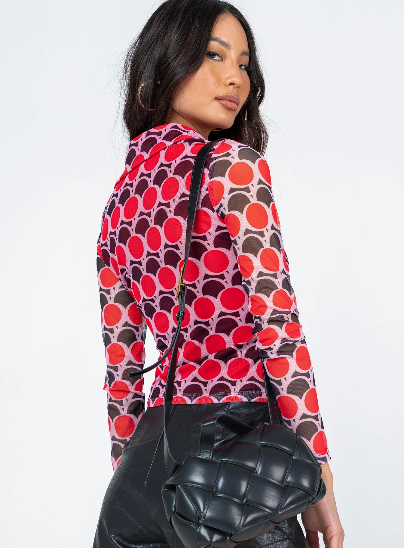 Blanca Long Sleeve Top Red Multi