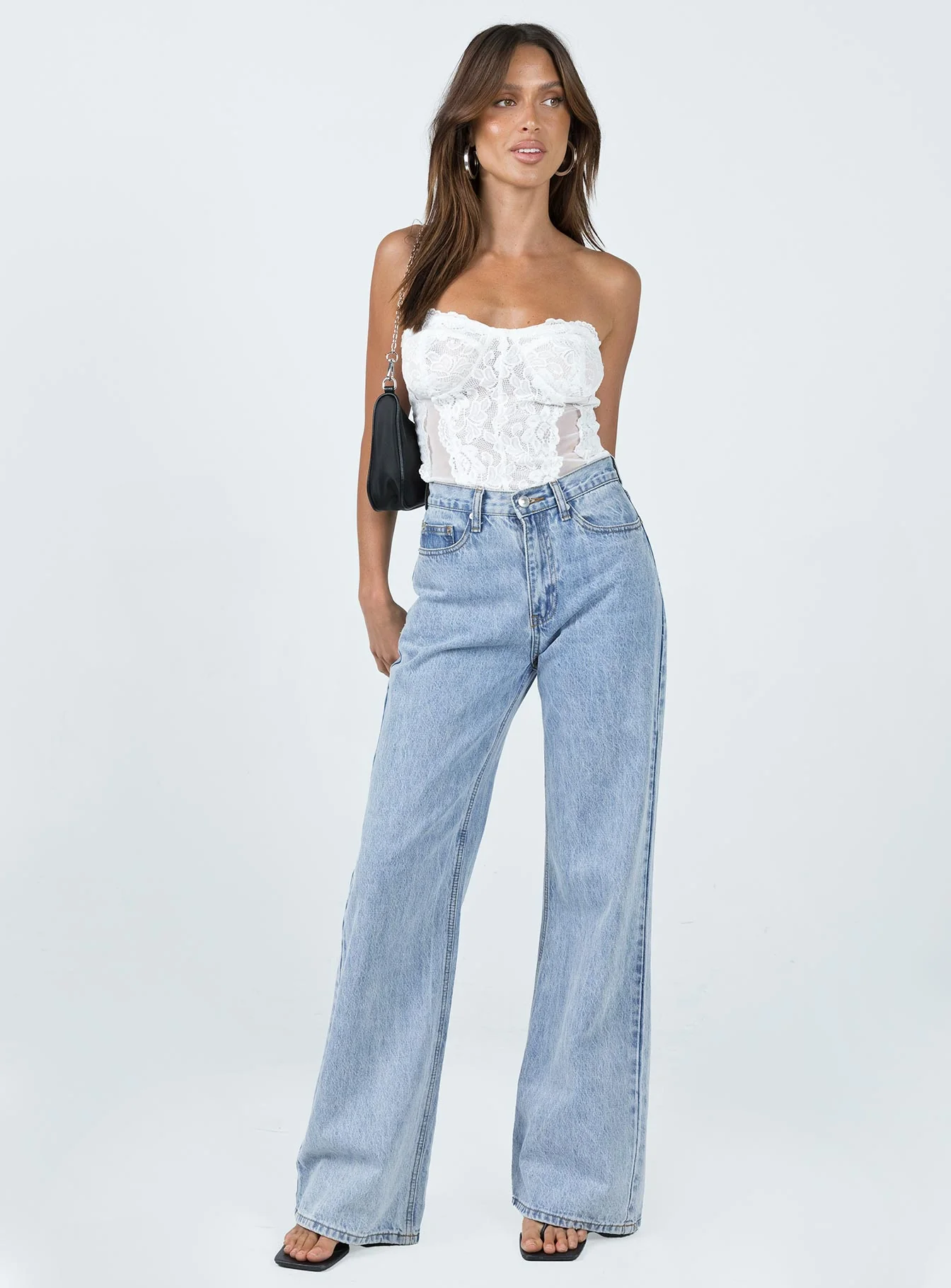 Radu Strapless Bodysuit White