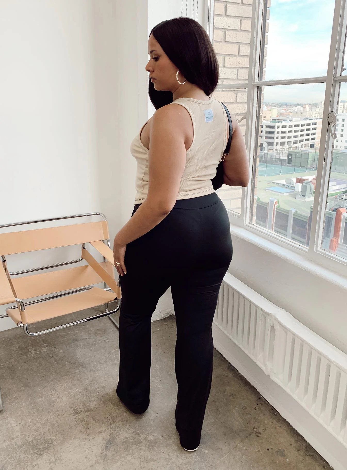 Fleur Yoga Pants Black Curve