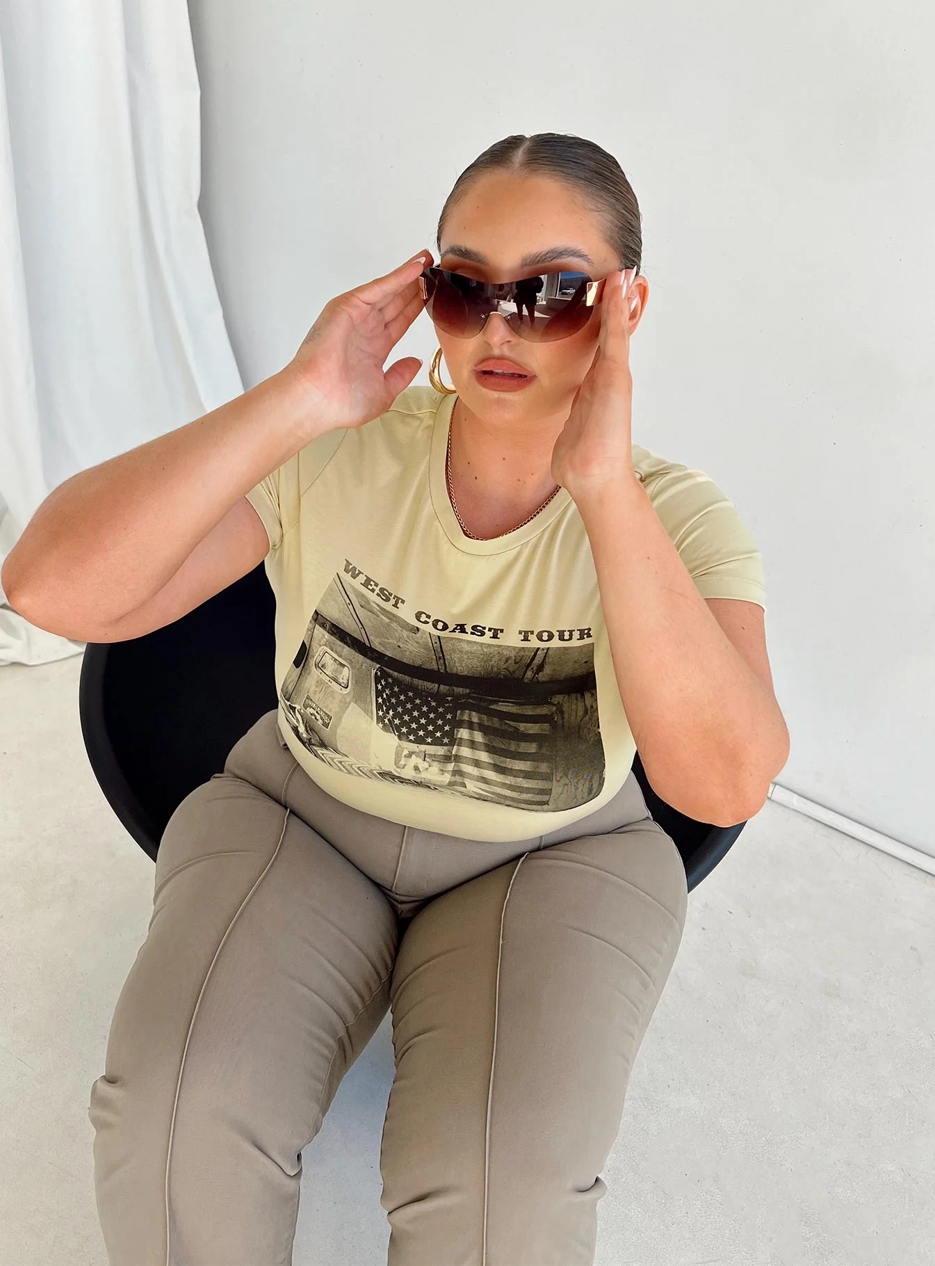 West Coast Longline Tee Multi Curve