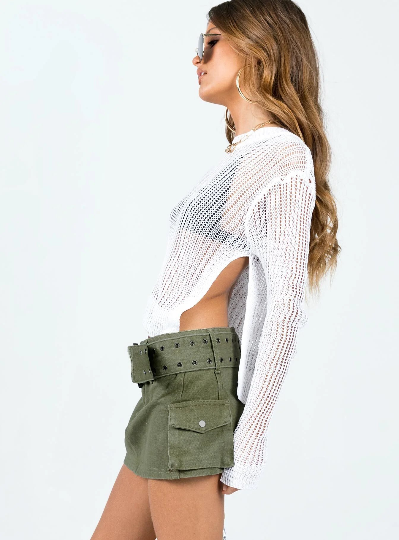 Iconic Cargo Mini Skirt Khaki
