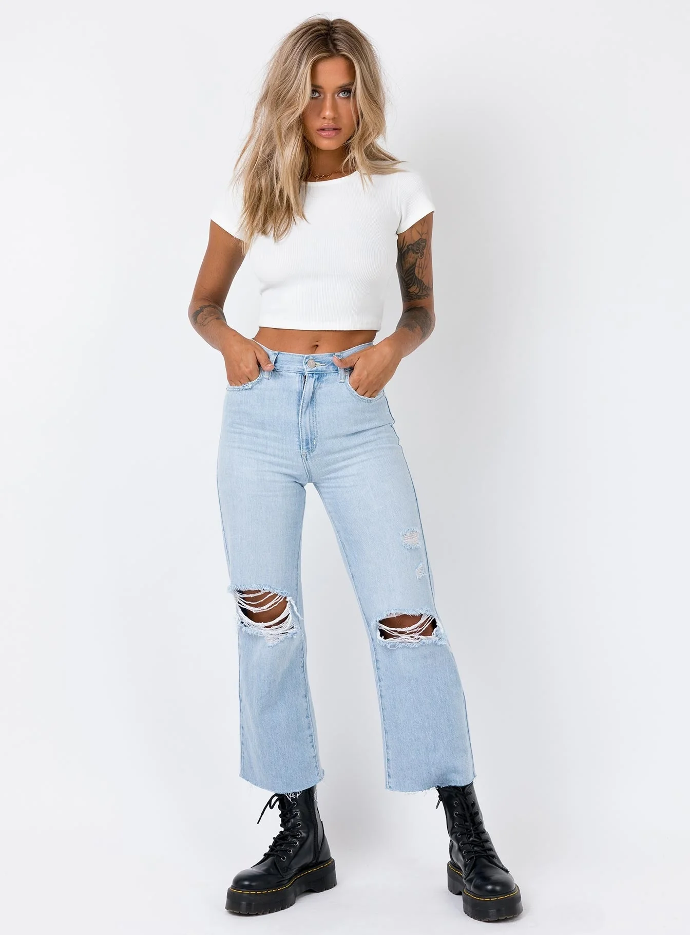 The Classic Cropped Tee White