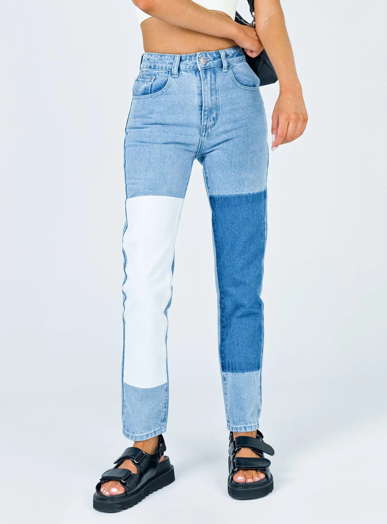 Cofield Mom Jean Patch Denim
