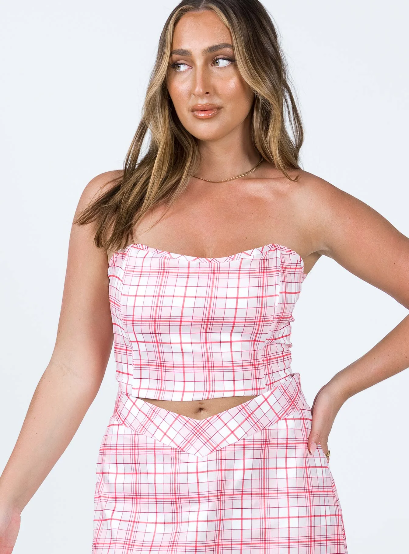 Checkity Tube Top Multi