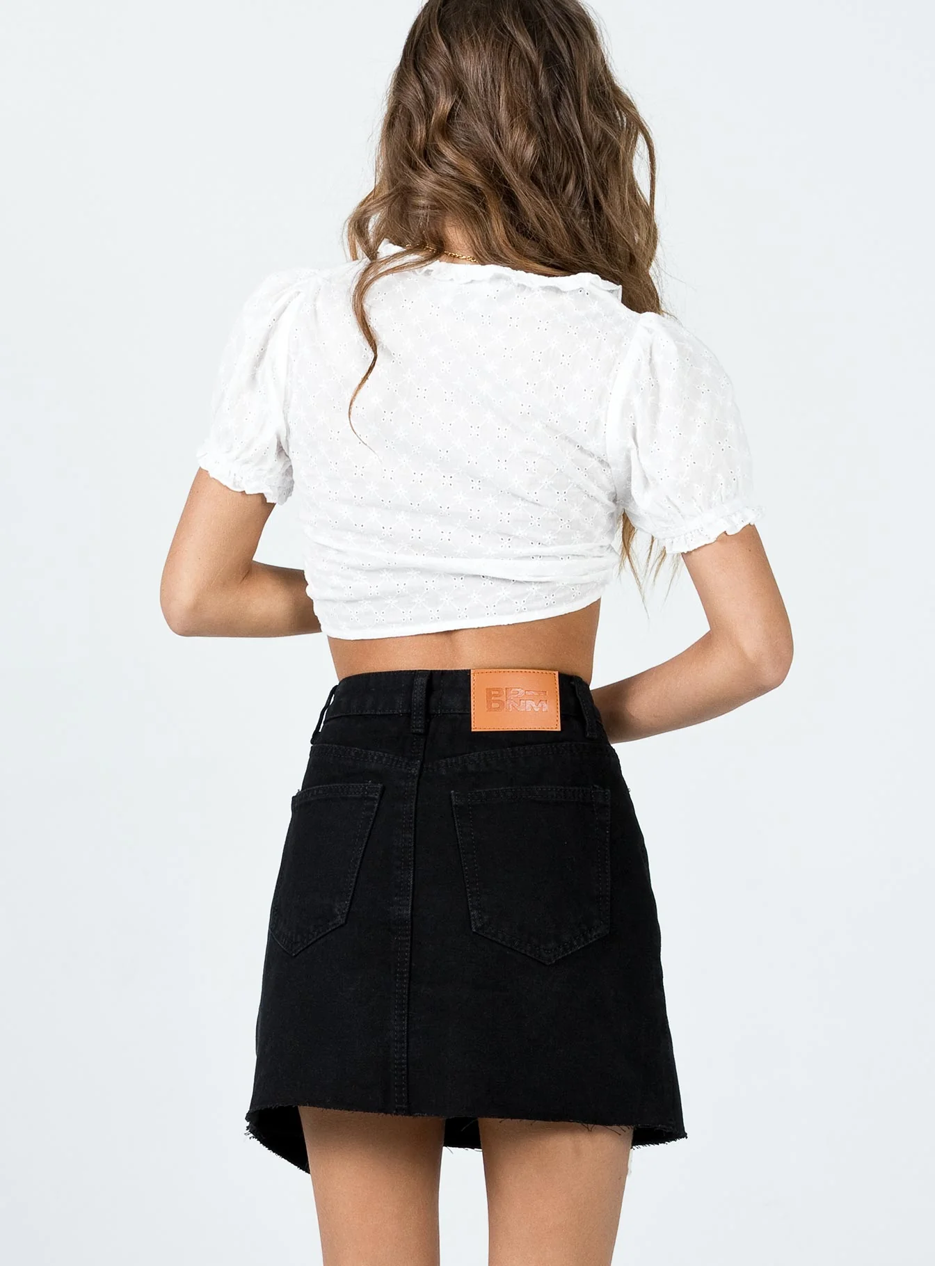Banksia Denim Mini Skirt Black