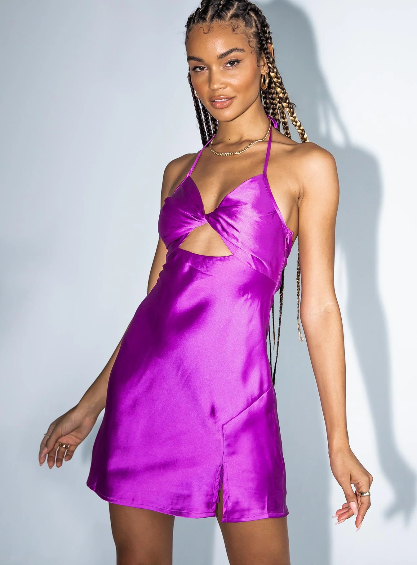 Tiara Mini Dress Purple