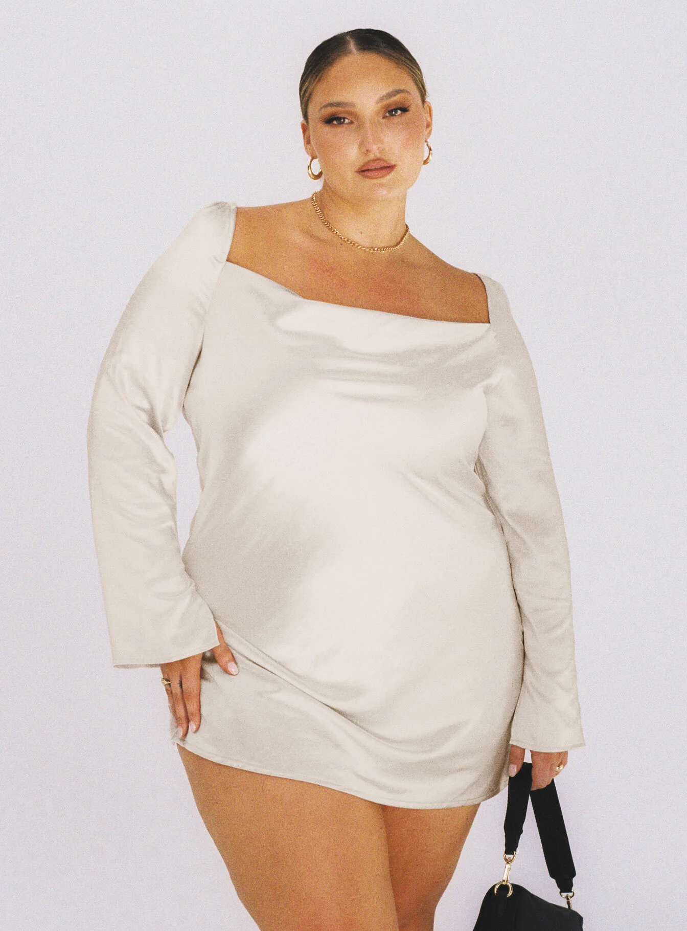 Star Power Mini Dress Champagne Curve Eco