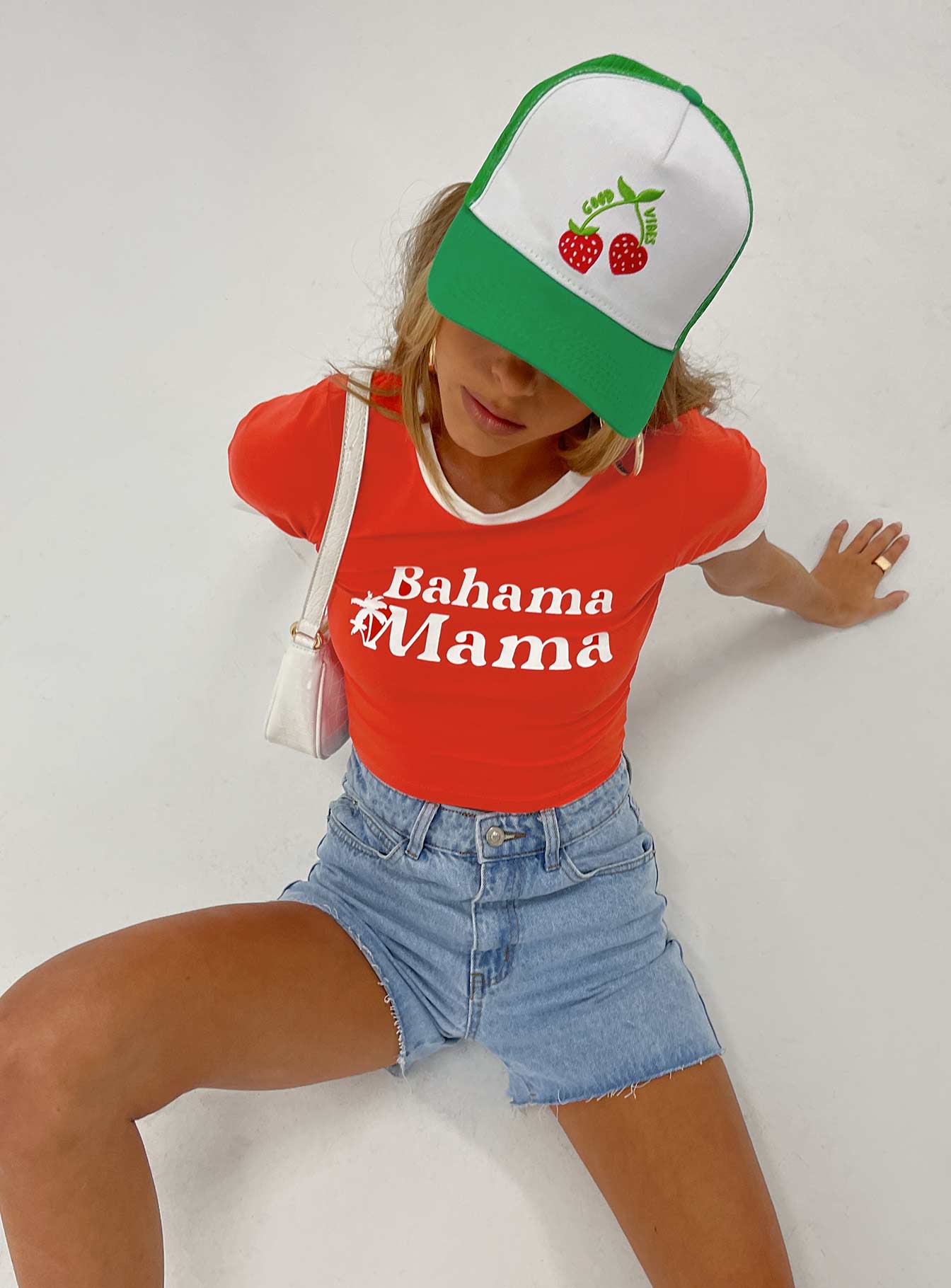 Bahama Mama Cropped Tee Red
