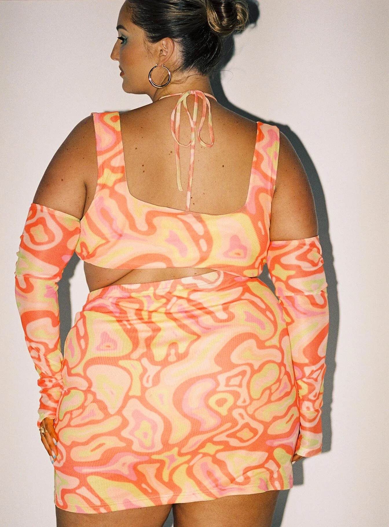 Balanced Mini Skirt Multi Curve