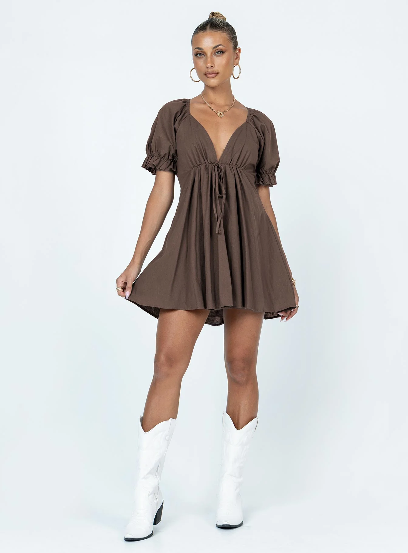 Blissful Mini Dress Brown