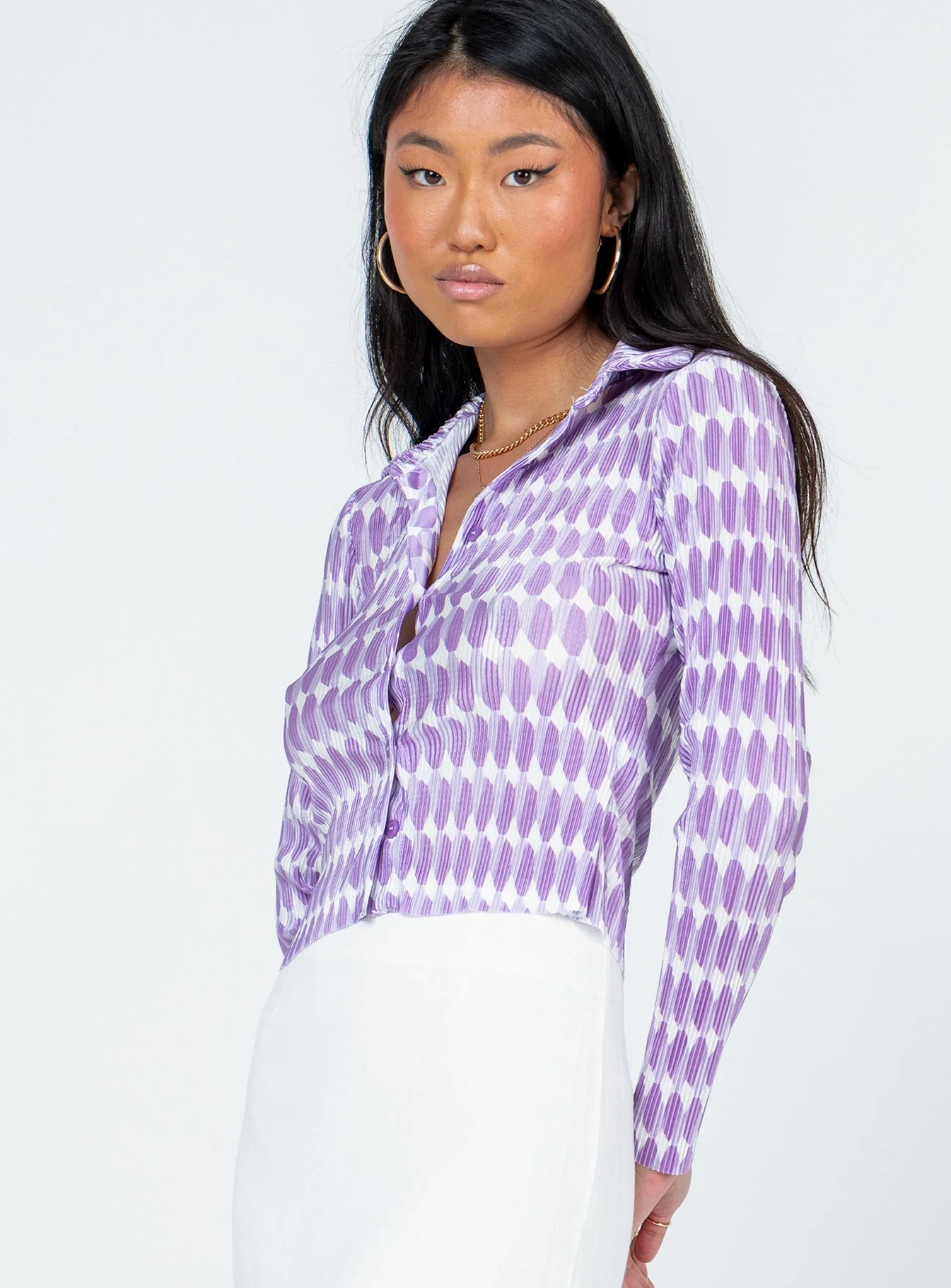 Elody Long Sleeve Top Purple Multi