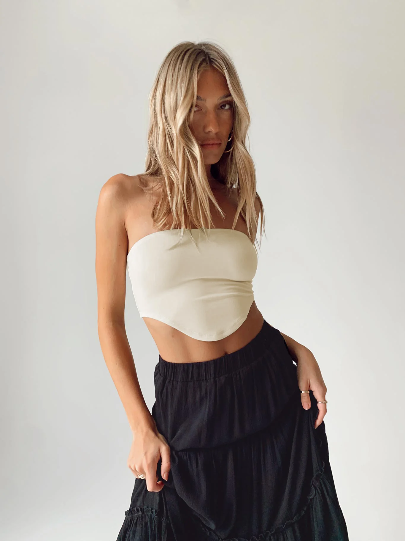 Baram Strapless Top Cream