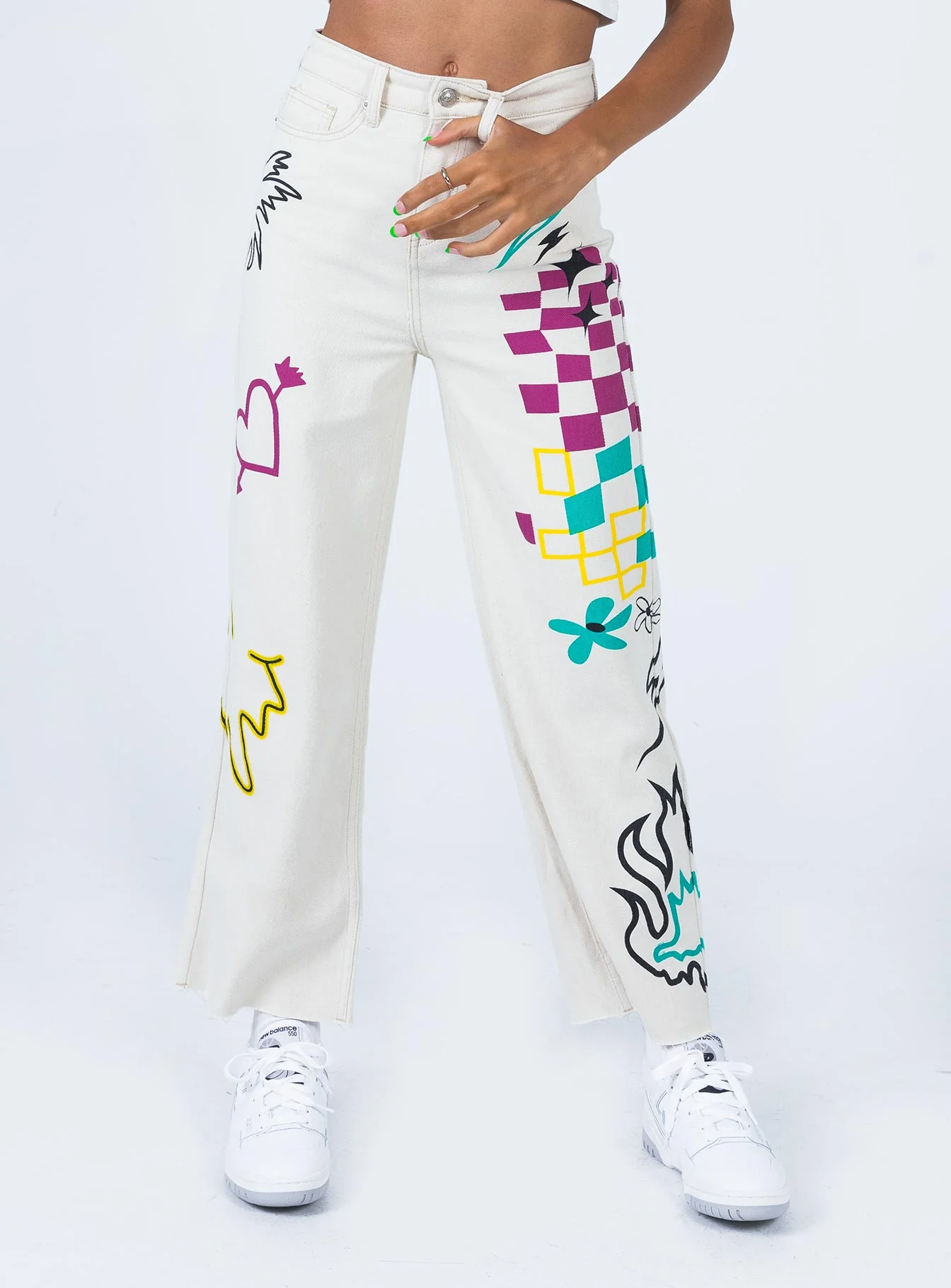 Free My Mind Denim Jeans Cream