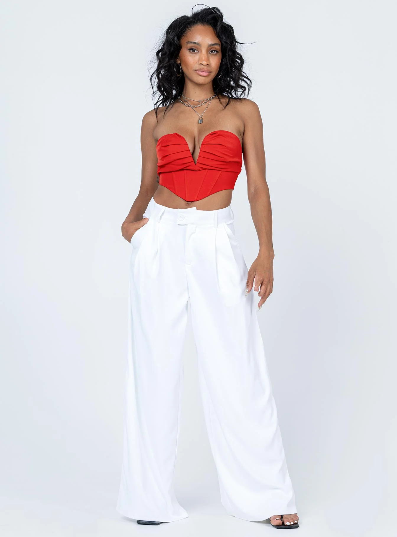 Pascoe Strapless Top Red