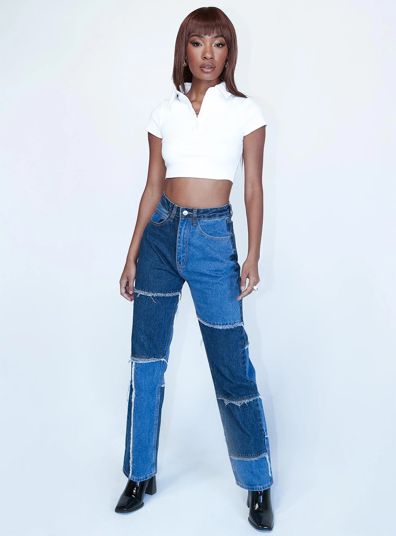 Skarlet Patchwork Denim Jeans