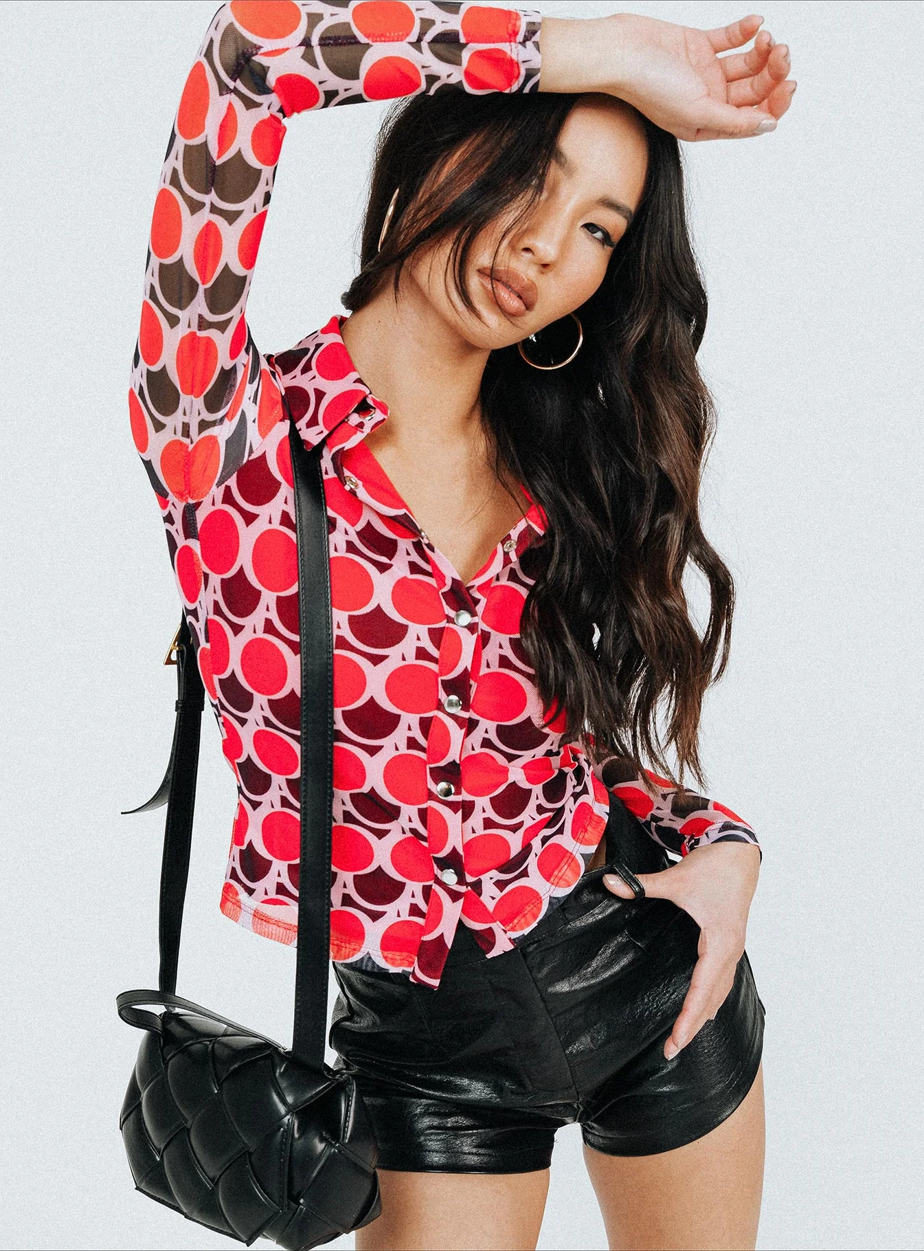 Blanca Long Sleeve Top Red Multi