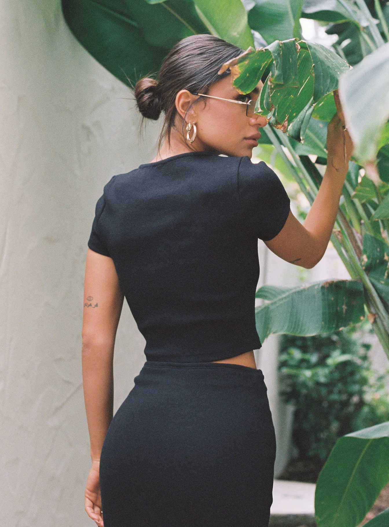 Organic Classic Crop Tee Black