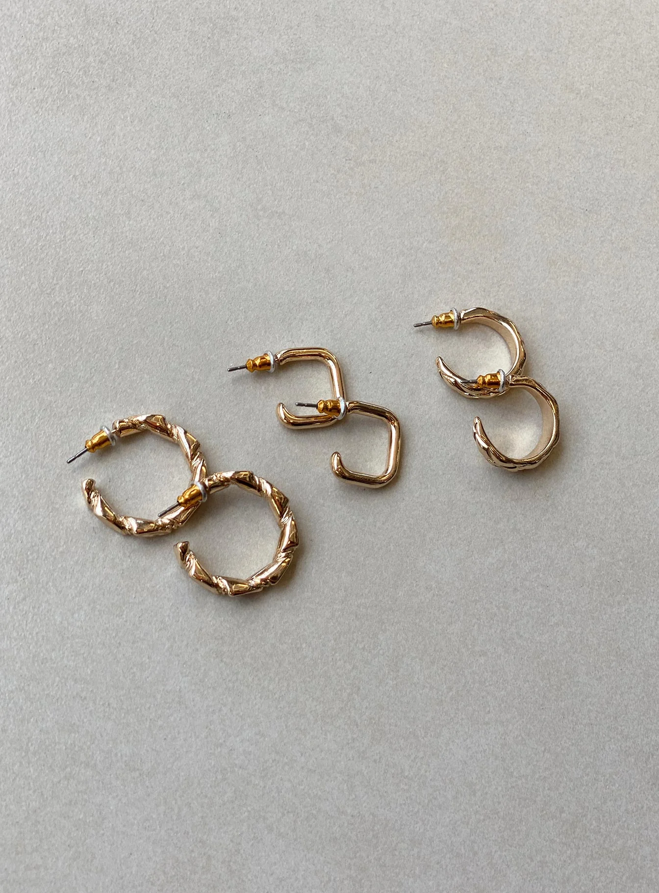 Naomie Earring Pack Gold