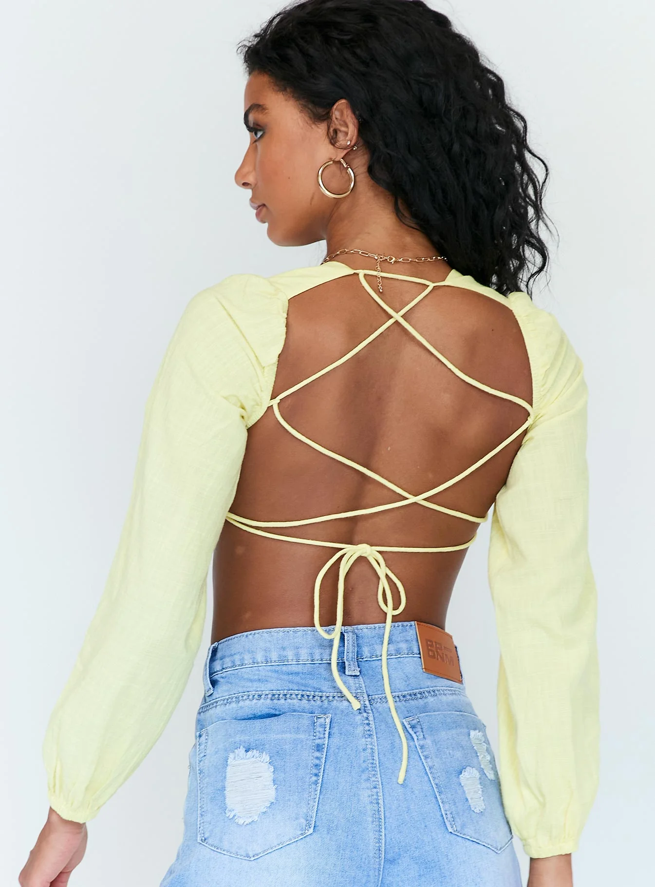 Denzel Long Sleeve Top Yellow