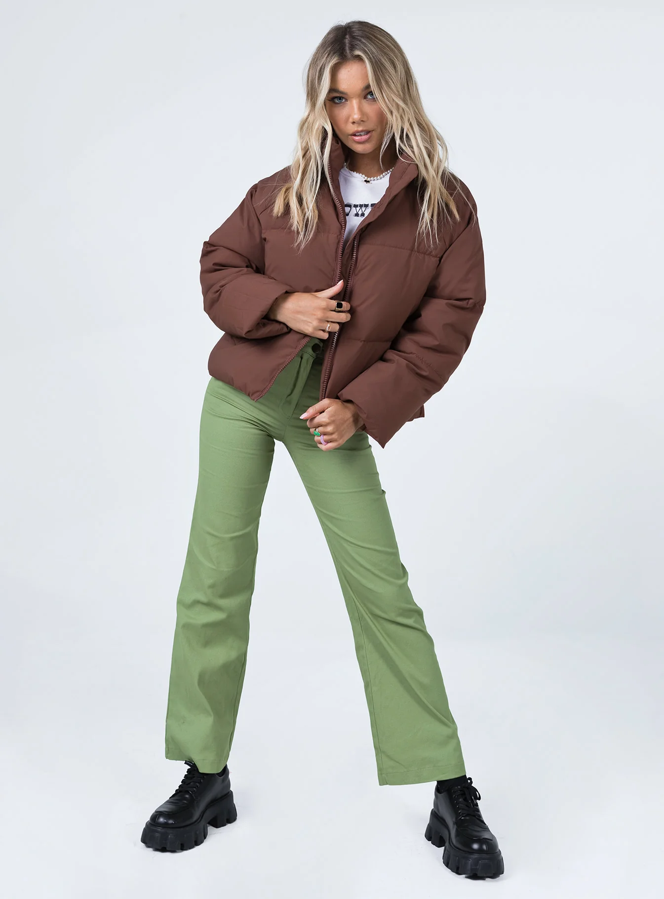 Zaria Puffer Jacket Brown