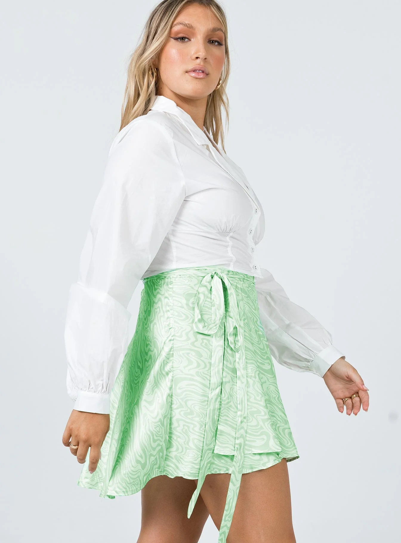 Naina Mini Skirt Green