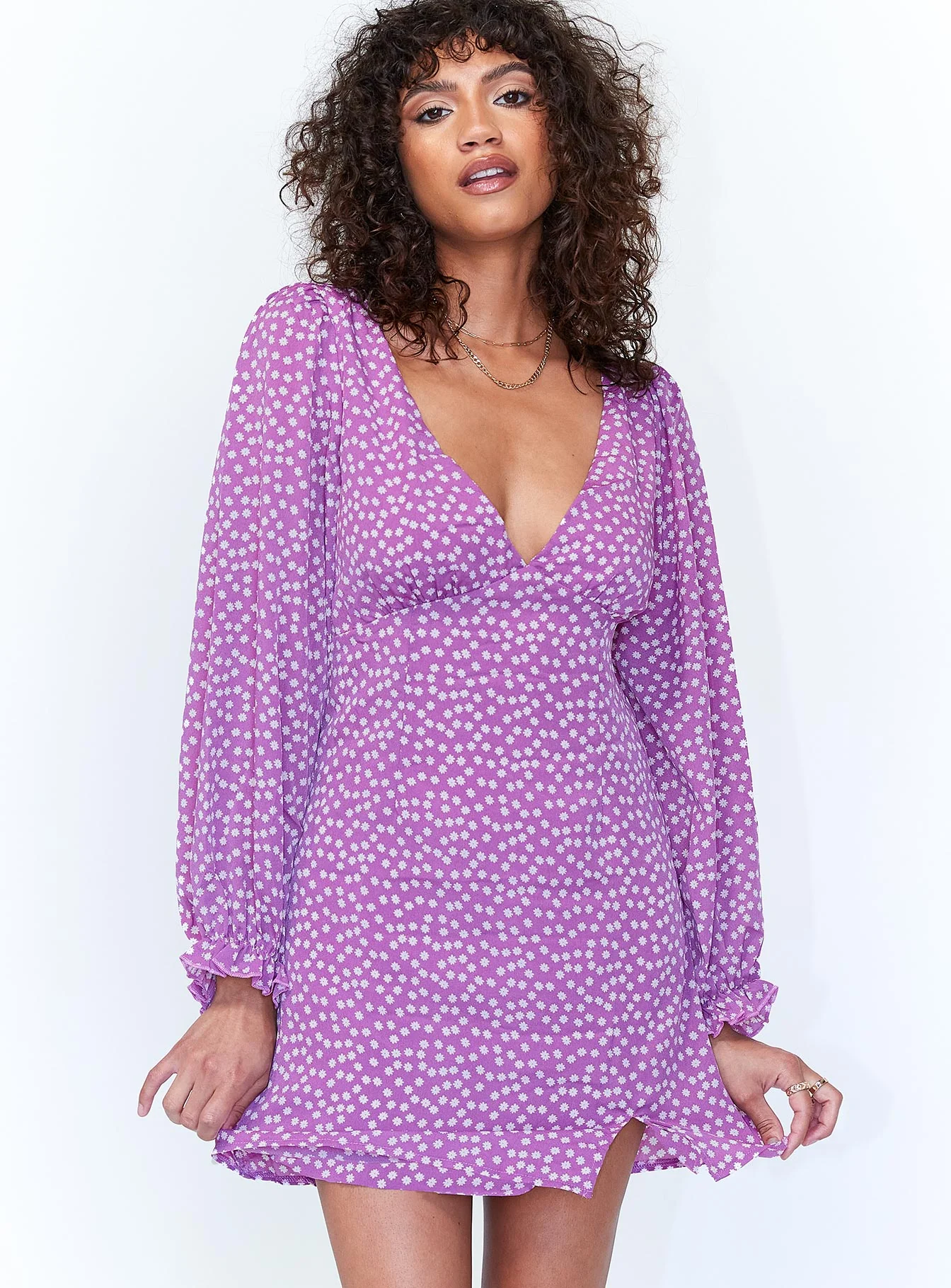 Abbie Mini Dress Purple