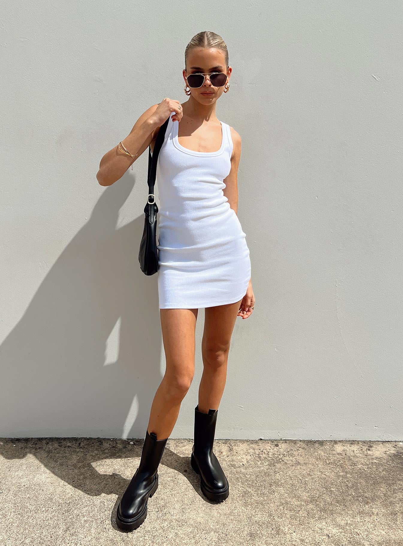 Organic Jenni Mini Dress White