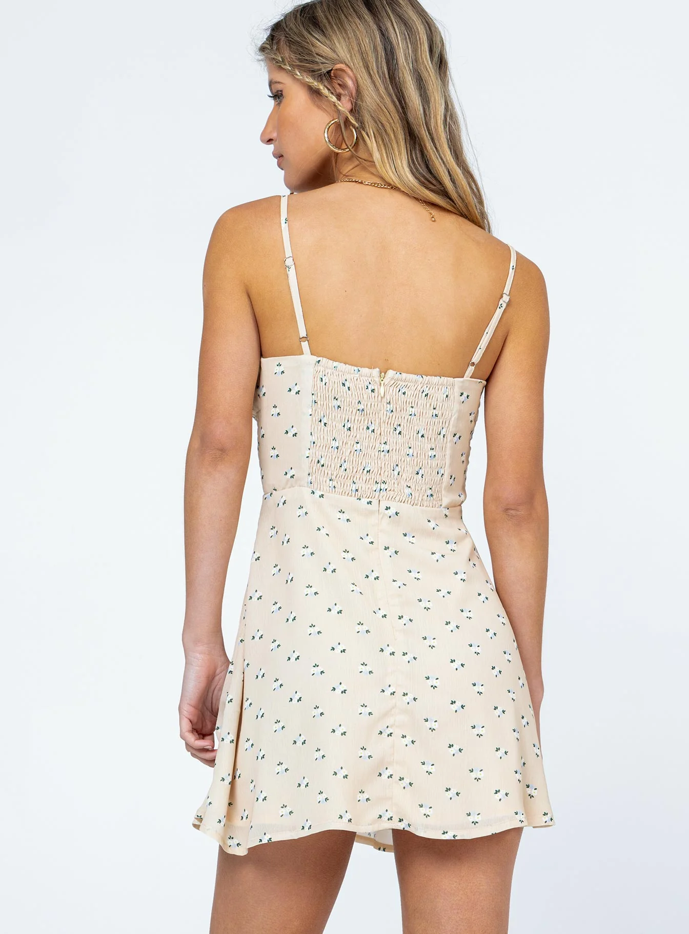 Crossover Mini Dress Yellow